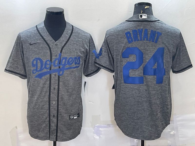 Men Los Angeles Dodgers #24 Bryant Grey hemp ash 2022 Nike MLB Jerseys
